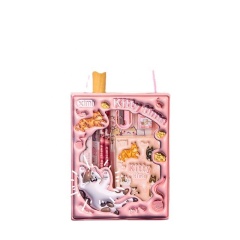 Back to School Stationery Set Cute Design School Supplies School Essentials with Pens Scissors Ruler Eraser Pencil Sharpener