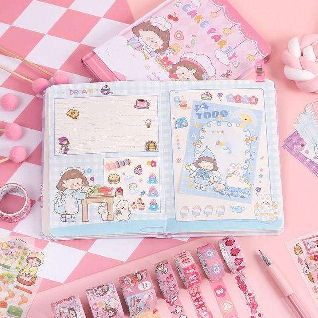 New Custom High Value DIY Cute Hand Account Notebook Stationery Gift Set for Student