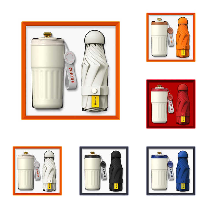 MXF42-2 Mug Mini Umbrella 2 in 1 Customized Souvenir Office Business Gift Set