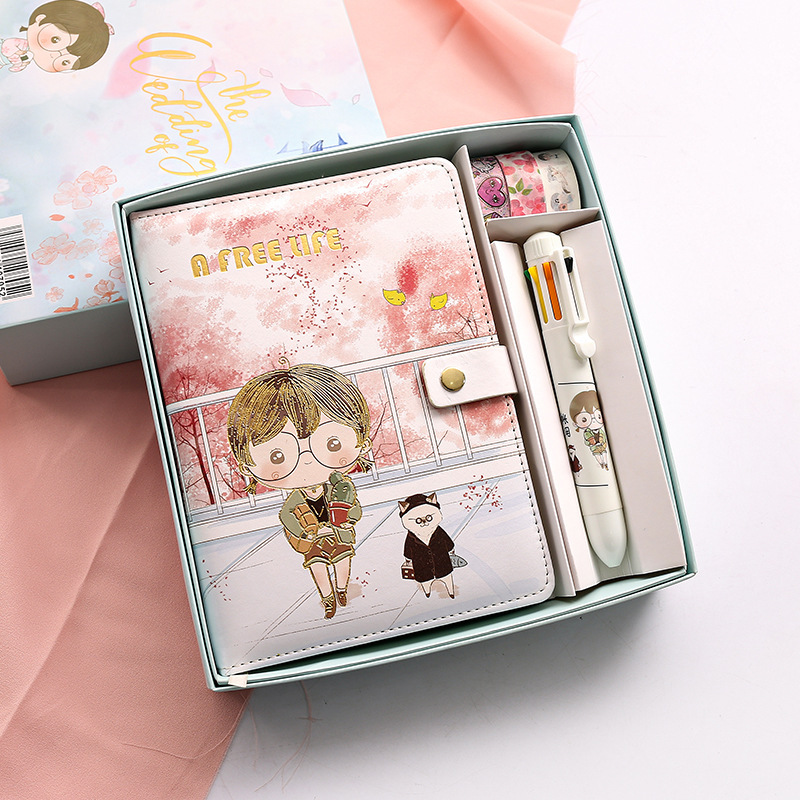 Hot Sale School Supplies Stationary Cute College Student Gift Journal  Box Notebook Magnetic Buckle Diary