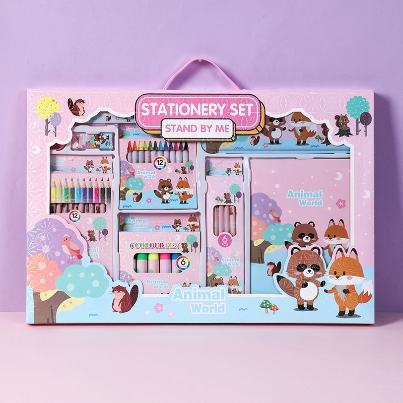 Wholesale Cartoon Cute Animal Kids Students Gifts School Items Stationery Set Gift Set