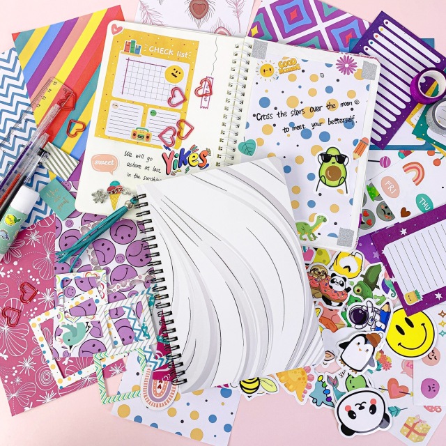 Cute Art Crafts Tween & Teenage Kids Scrapbook Diary Supplies Set Cool Birthday Gifts Ideas DIY Journal Kit for Girls