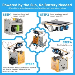 Customized Education Solar Robot Toys DIY Building Science DIY Assembled Toys 13 in 1 Self-installed Solar Toy Carntelligent Rob