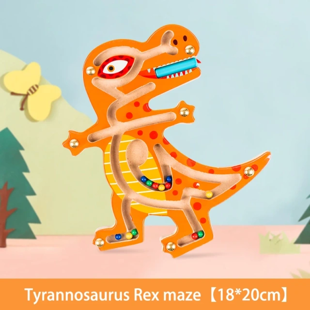 Popular Board Game Magnetic Maze Game Memory Game for Kids Maze Wooden Toys Magnet Balls Baby Toys