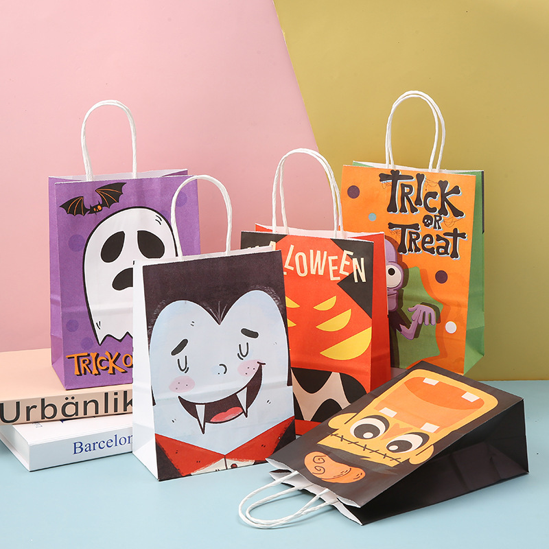 New Party Halloween Pumpkin Candy Bucket Bag for Kids Portable Halloween Supplies Storage Bag for Candy Toy Gift