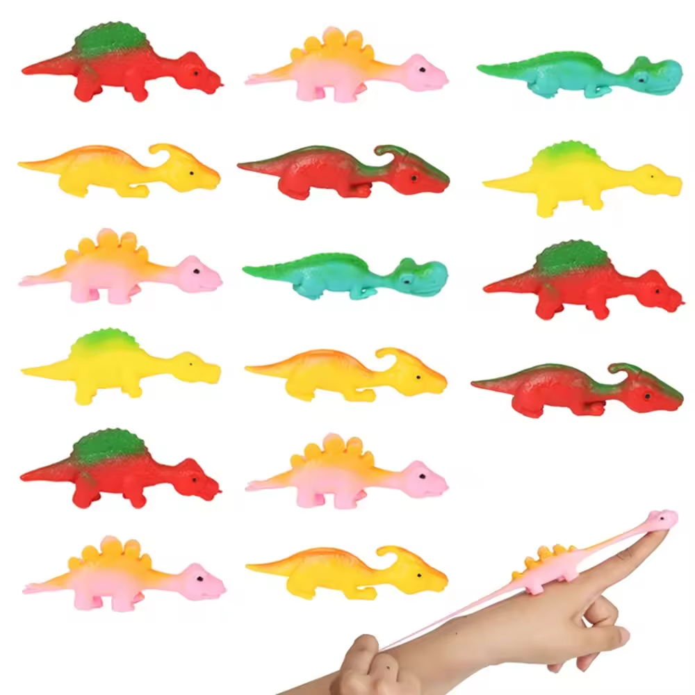 Colorful Finger Catapult Dinosaur Games Kids Birthday Baby Shower Party Favor Giveaway Christmas Gift