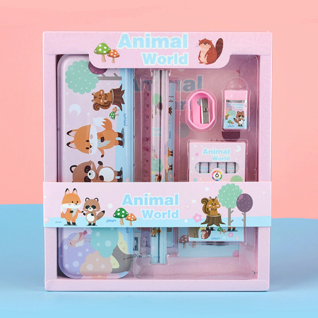 Hotsale Back to School Manufactory High Quality School Stationery Sets Kids Pecnil Case Stationery Set for Gift