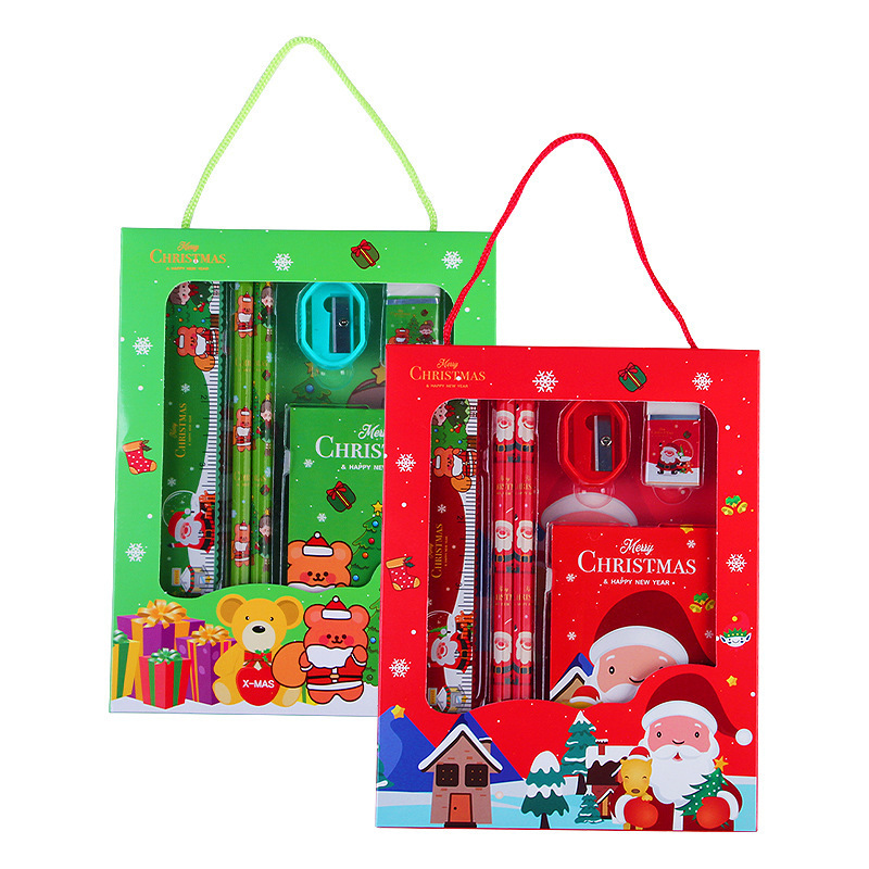 Cute Eraser Pencil Stationery Cartoon Stationery Kit for Children Birthdays Primary School Supplies Students Christmas Gift Set