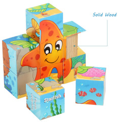 Wooden Puzzle Cube Blocks Kids Toys Puzzle Educational Toys for Children Wooden Montessori Game New Baby Wood Puzzle Box Opp Bag