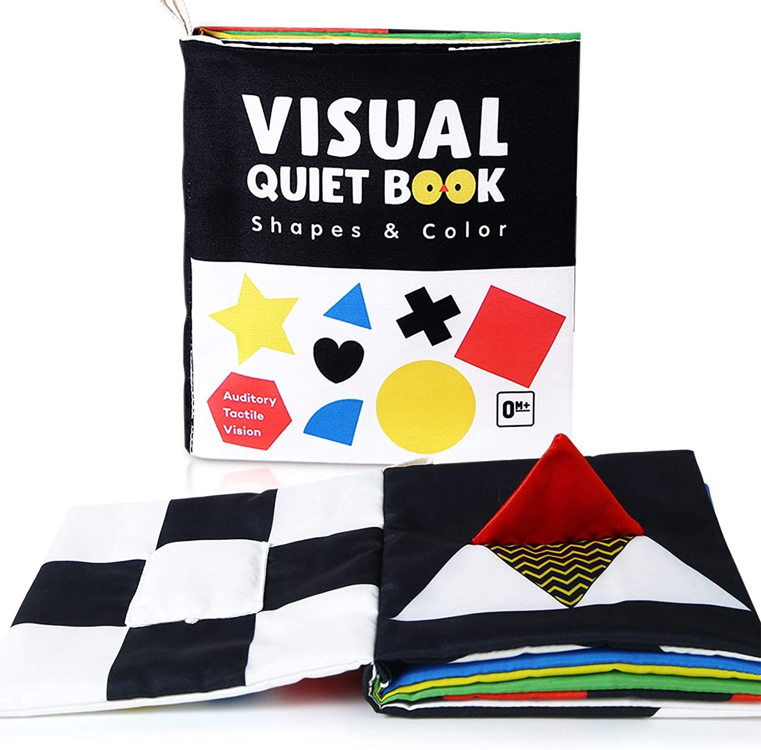Baby Sensory Baby Books Toys High Contrast Black and White Books Non-toxic Fabrics for Early Education