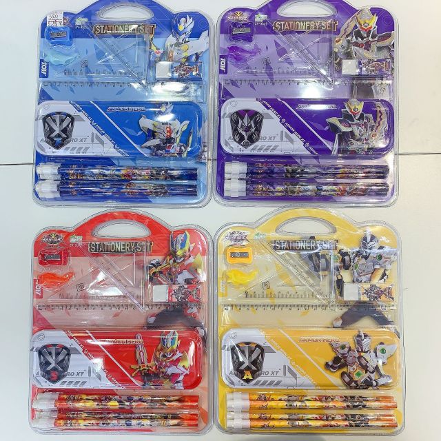 Cartoon Astronaut Children's Stationery Set with Pencil Case Ruler Eraser for Kids