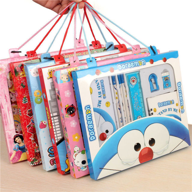 Hotsale Children's Stationery Gift Box Set School Supplies Kindergarten Eraser Pencil Case Stationery Kit
