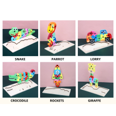 New Arrival Early Learning Children Animal Puzzle Kids Wooden Montessori Educational Toys