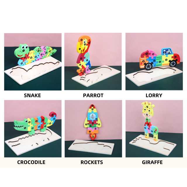 New Arrival Early Learning Children Animal Puzzle Kids Wooden Montessori Educational Toys