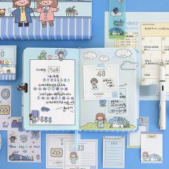 New Cute Notebook Gift Box Creative Magnetic Buckle Children'S Diary Planner Student Hand Ledger With Tape Sticker