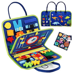 Hotsale Activity Board Montessori Kids Felt Busy Learning Basic Dress Skill Educational Travel Baby Sensory Toys