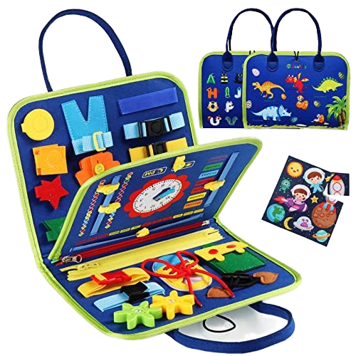 Hotsale Activity Board Montessori Kids Felt Busy Learning Basic Dress Skill Educational Travel Baby Sensory Toys