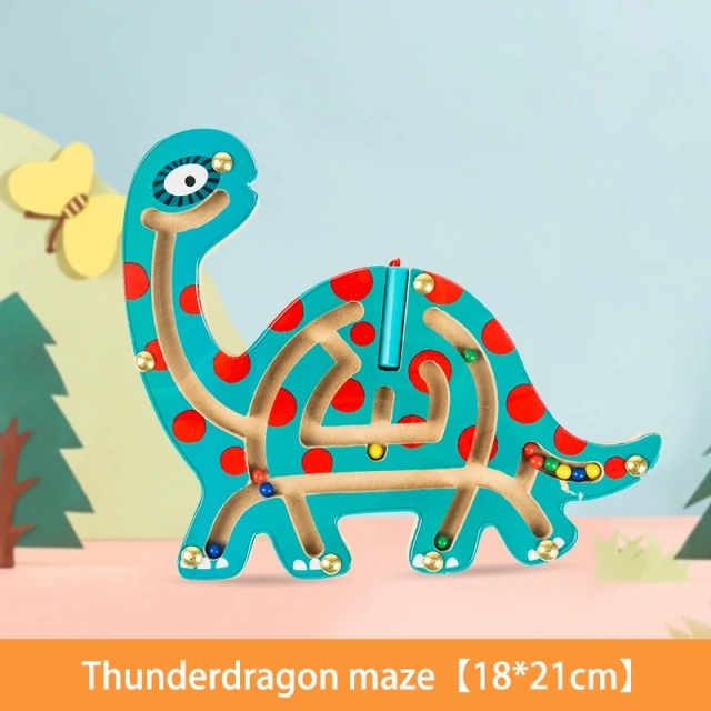 Popular Board Game Magnetic Maze Game Memory Game for Kids Maze Wooden Toys Magnet Balls Baby Toys