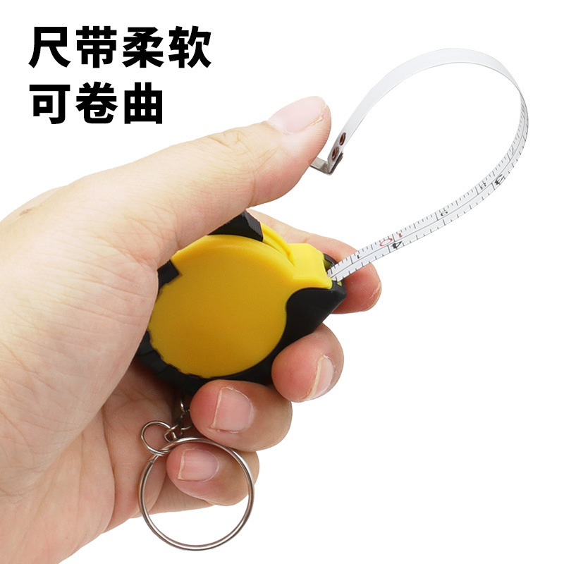 Promotion Customized Mini Tape Measure Keychain Portable 1M Tape Measure Advertising Gift with Custom logo