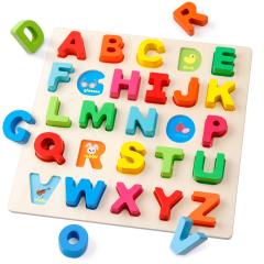 Letters Peg Board Montessori Jigsaw Puzzle Gift Sorting ABC Blocks Matching Game