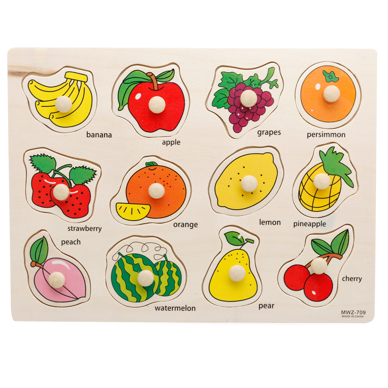 Custom Wooden Cartoon Animal Jigsaw Puzzle Board Toys Montessori DIY Children Learning Puzzles for Kids Boys and Girls