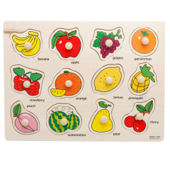 Custom Wooden Cartoon Animal Jigsaw Puzzle Board Toys Montessori DIY Children Learning Puzzles for Kids Boys and Girls