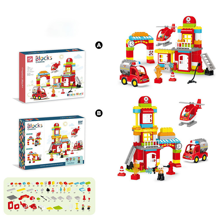 Hot-selling Factory Educational Puzzle Pretend Farm Building Blocks Sets Toy Abc Plastic Block Kids Toys
