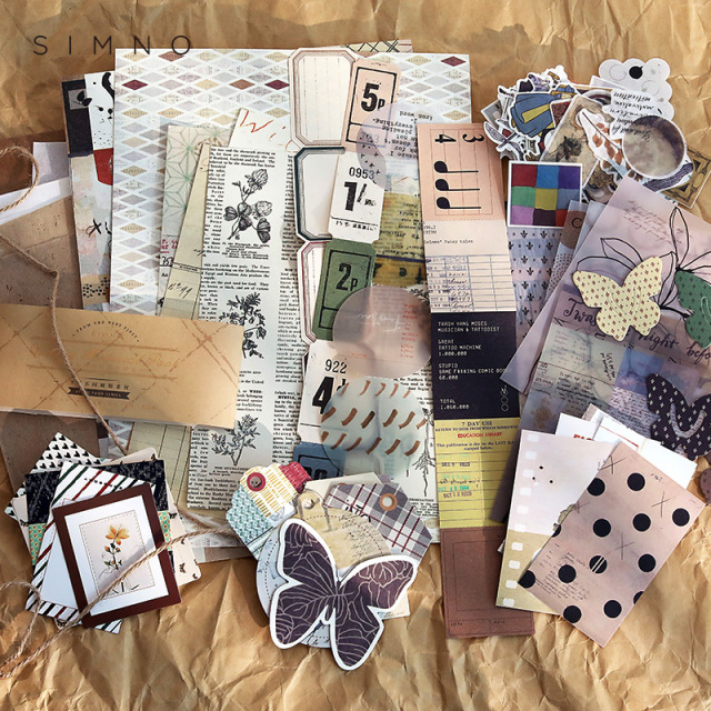 New Fashion Retro Wandering Series Material Paper Simple Basics Journal Decoration Memo Pad Stationery Products