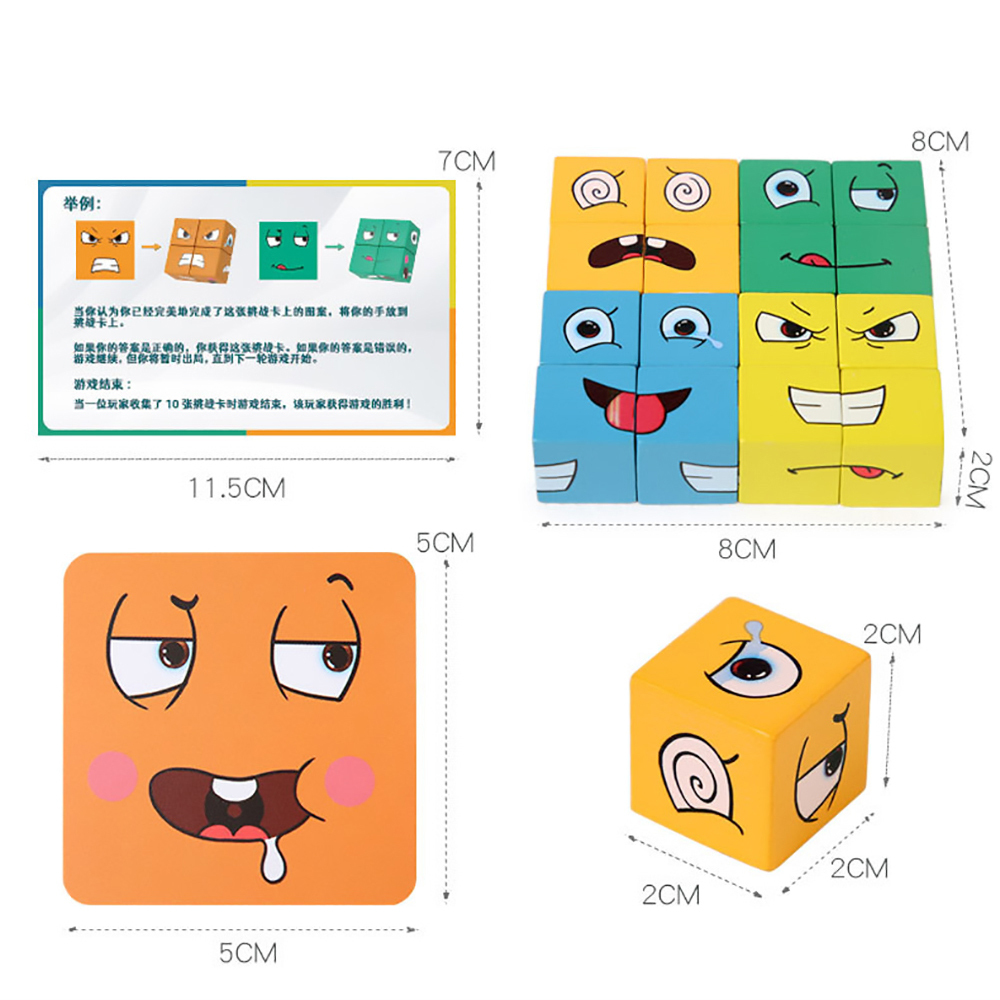 HUAMJ Funny Baby Games Colorful Child Education Toy of Montessori Game Training Novelty Wooden Puzzle Cube Toys
