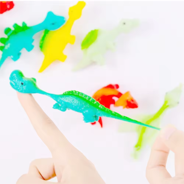 Colorful Finger Catapult Dinosaur Games Kids Birthday Baby Shower Party Favor Giveaway Christmas Gift