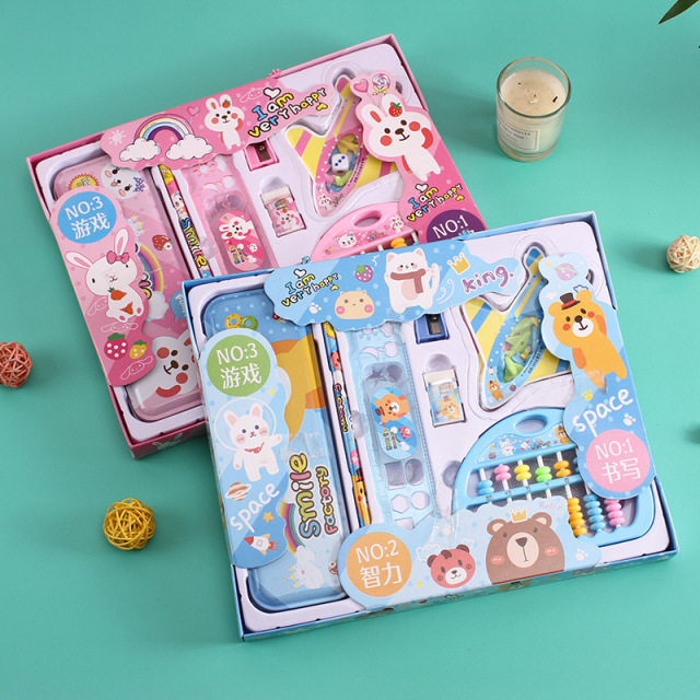Wholesale Children Flying Chess Kindergarten School Supplies School Gift Bag Birthday Gift Stationery Set Gift Box