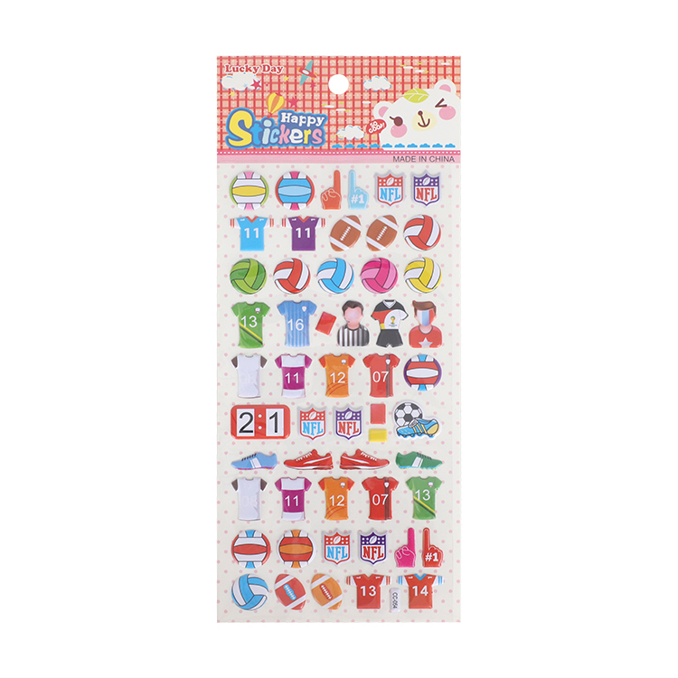 Hot Selling High Quality Bulk Reusable Kids Cartoon Animals 3D Puffy Stickers for Decoration