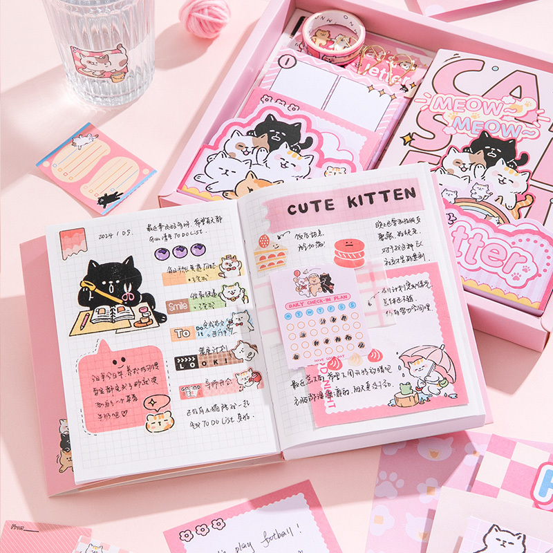 Hotsale Simno Cute Cartoon for Girls Scrapbook Diary Supplies Birthday Gifts Notebooks Stationery Set for Kids