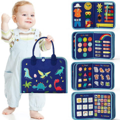 Hotsale Activity Board Montessori Kids Felt Busy Learning Basic Dress Skill Educational Travel Baby Sensory Toys