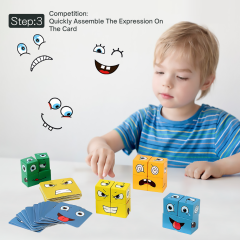 HUAMJ Funny Baby Games Colorful Child Education Toy of Montessori Game Training Novelty Wooden Puzzle Cube Toys
