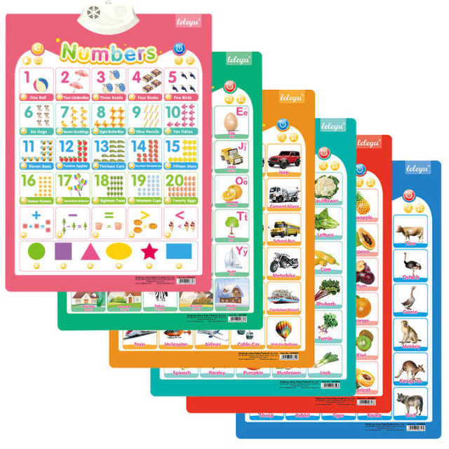 LELEYU OEM Style Feature Talking Poster Music Toys Other Educational Toys to Learn English