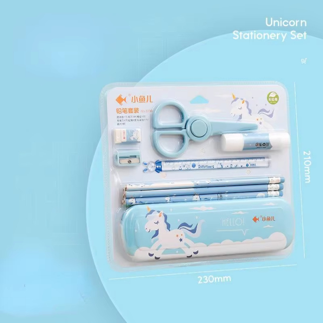 Wholesale Student Stationery Set Children's Back to School Stationery Gift Box Set, Cartoon Iron Pen Box, School Stationery Set