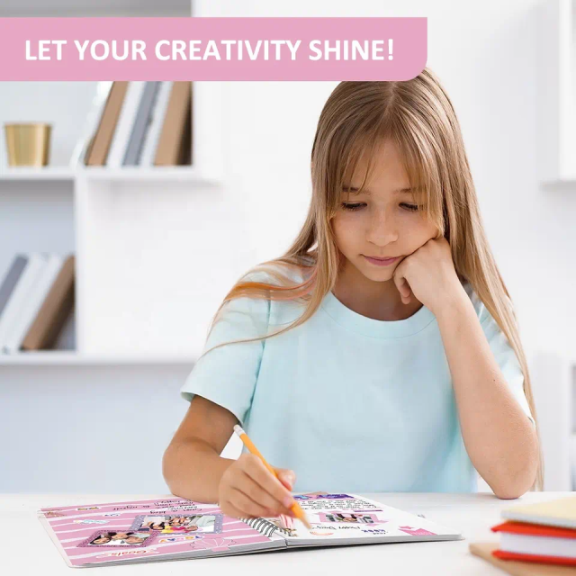 HotsaleCustomized Wholesale A5 Blank DIY Journal Notebook Stationery Set School Supplies Children Gift With Box
