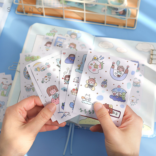 New Design Simple Literary Hardcover Notebook Papeleria Kawaii Tape Memo Pad Set Gift Stationery Products