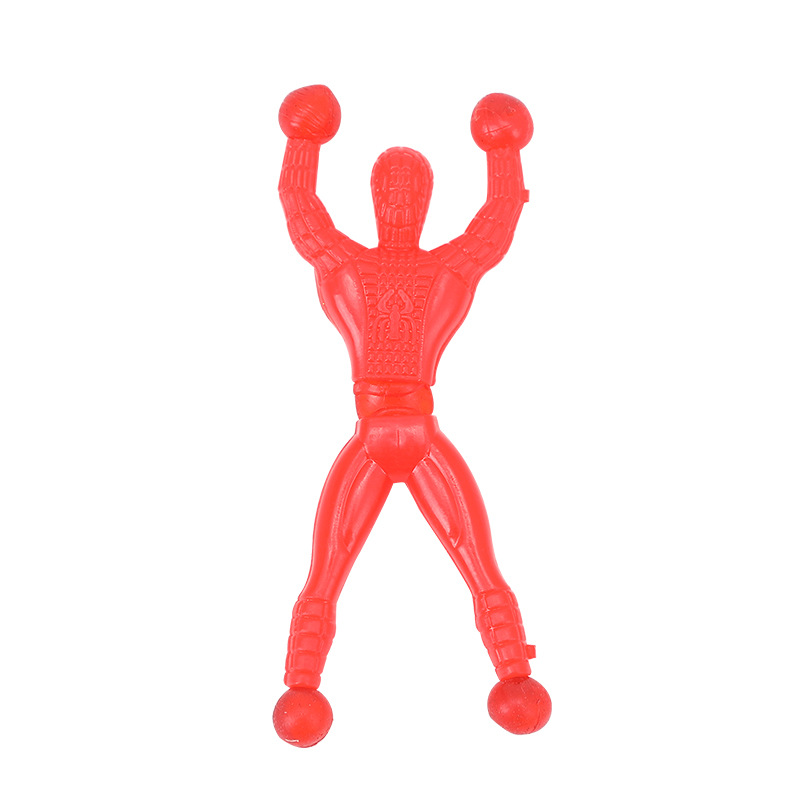 Children's New Exotic Creative Vent Toy Large Wall Climbing Superman 13cm Wall Climbing Spider Man Sticky Wall Climbing Toy