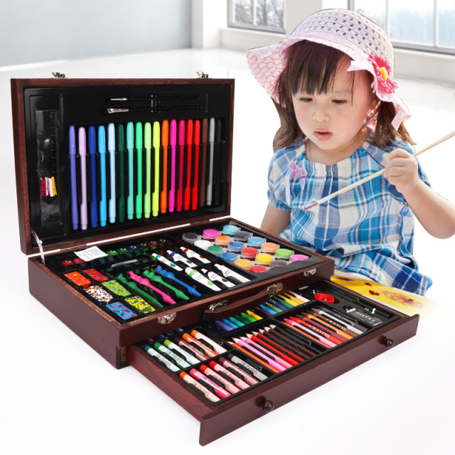 Professional Art Set Deluxe Art Set in Wooden Case for Painting & Drawing Set Professional Art Kit