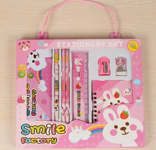 Hotsale Children's Stationery Gift Box Set School Supplies Kindergarten Eraser Pencil Case Stationery Kit