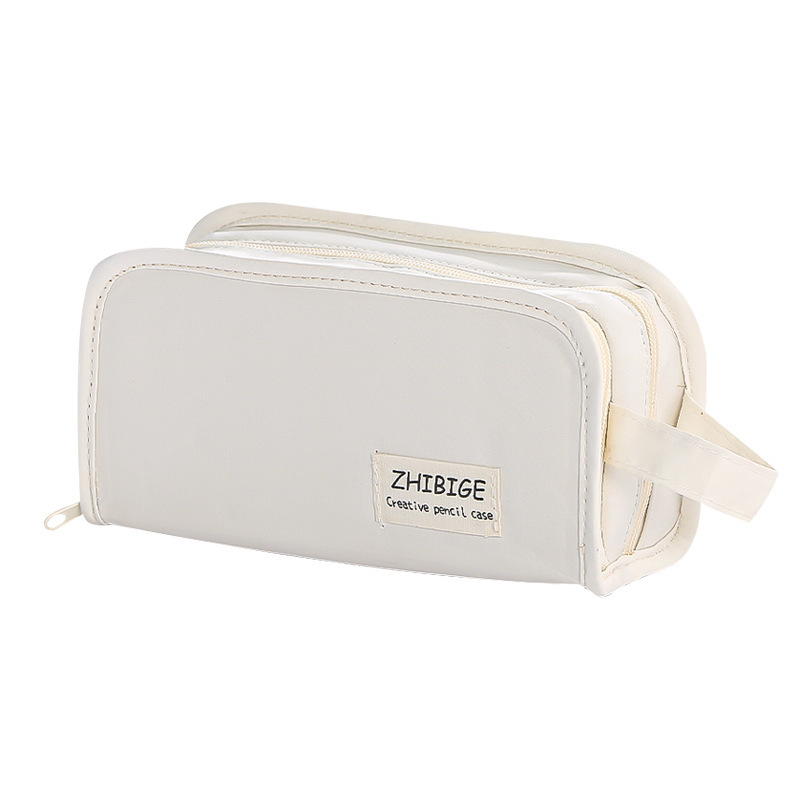 Large Capacity Transparent Pencil Case Pure Color Stationery Box with Cute New Style Can Hold Bar Social Fear Hidden Pain Bag