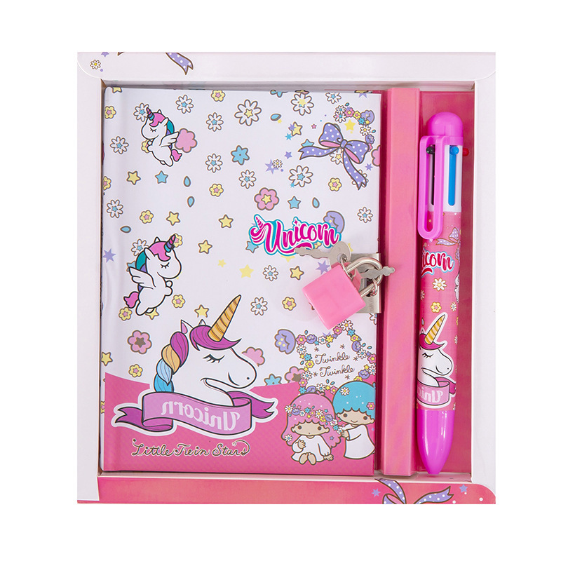Children's Diary Password Lock Primary School Prize and Lock Book Christmas Gift Notebook Set School Office Stationery Supplies