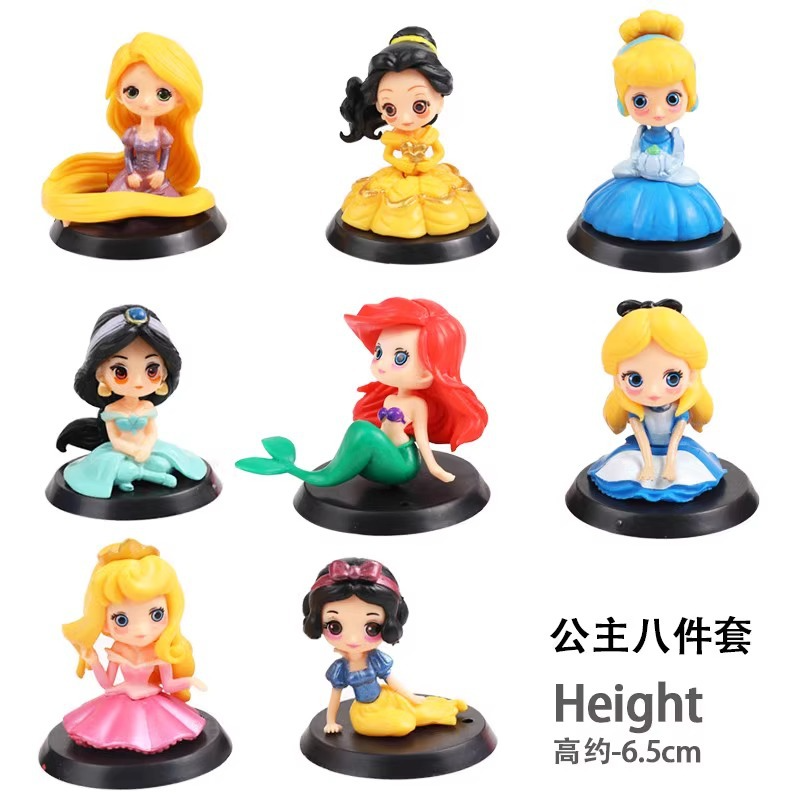 Wholesale 3D Doll Toys Lovely Cartoon Crayon Animal Action Figure Cake Desk Decoration Action Figures Accessories Gifts