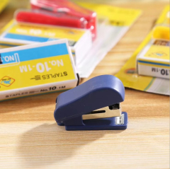New Hotsale Design Colorful Polyester Staple Mini Plastic Stapler Set for Office and School