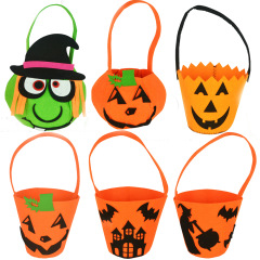 New Party Halloween Pumpkin Candy Bucket Bag for Kids Portable Halloween Supplies Storage Bag for Candy Toy Gift