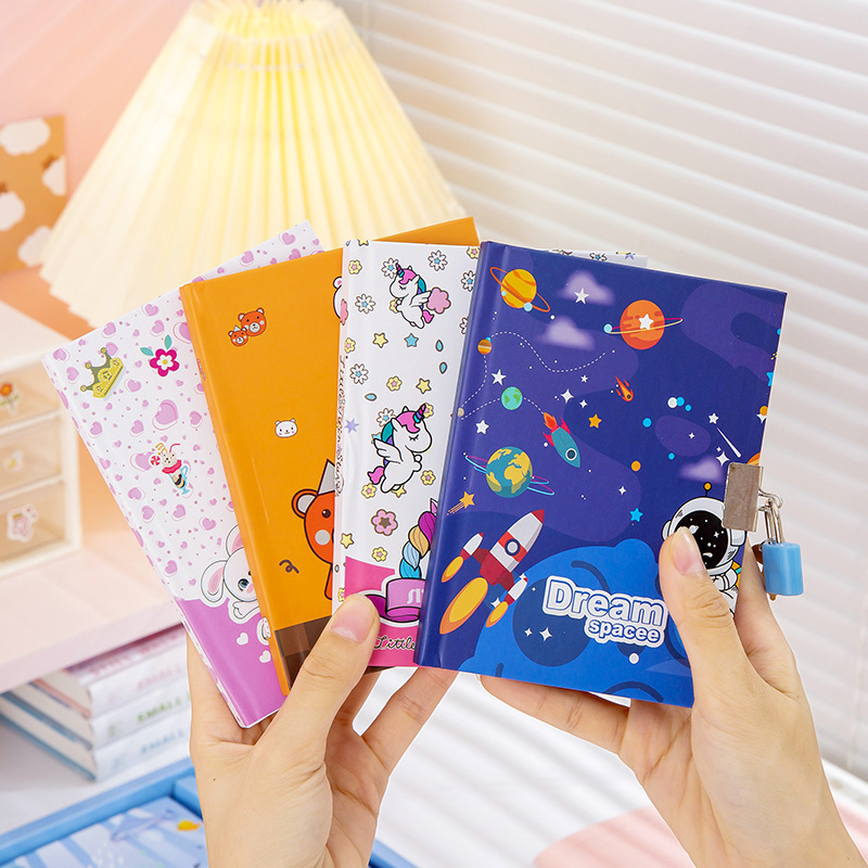 Children's Diary Password Lock Primary School Prize and Lock Book Christmas Gift Notebook Set School Office Stationery Supplies