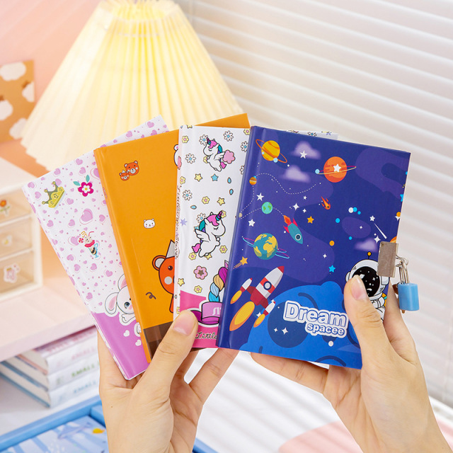 Children's Diary Password Lock Primary School Prize and Lock Book Christmas Gift Notebook Set School Office Stationery Supplies
