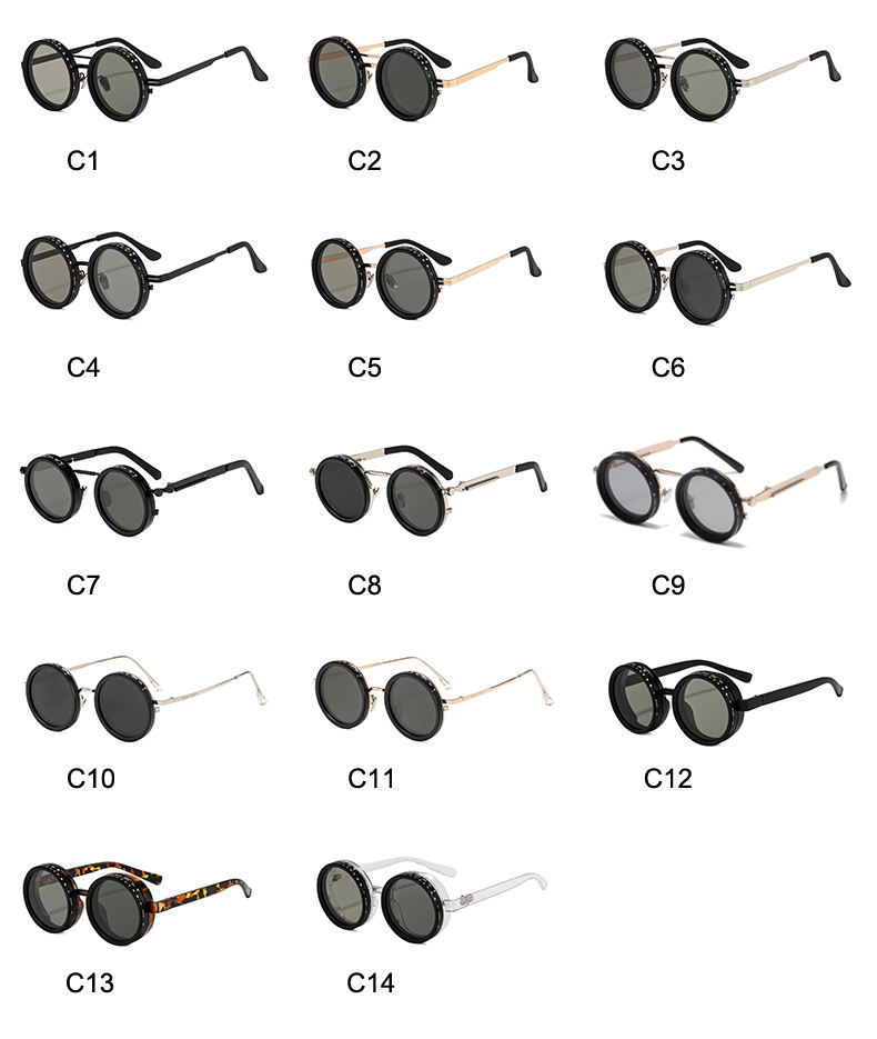 Hot High Quality Round Polarized Brightness Adjustable Sunglasses Aperture ND Filter Tint Adjustment Sunglasses with Camera Lens